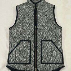 Jcrew Factory Women's Black and White Herringbone Vest